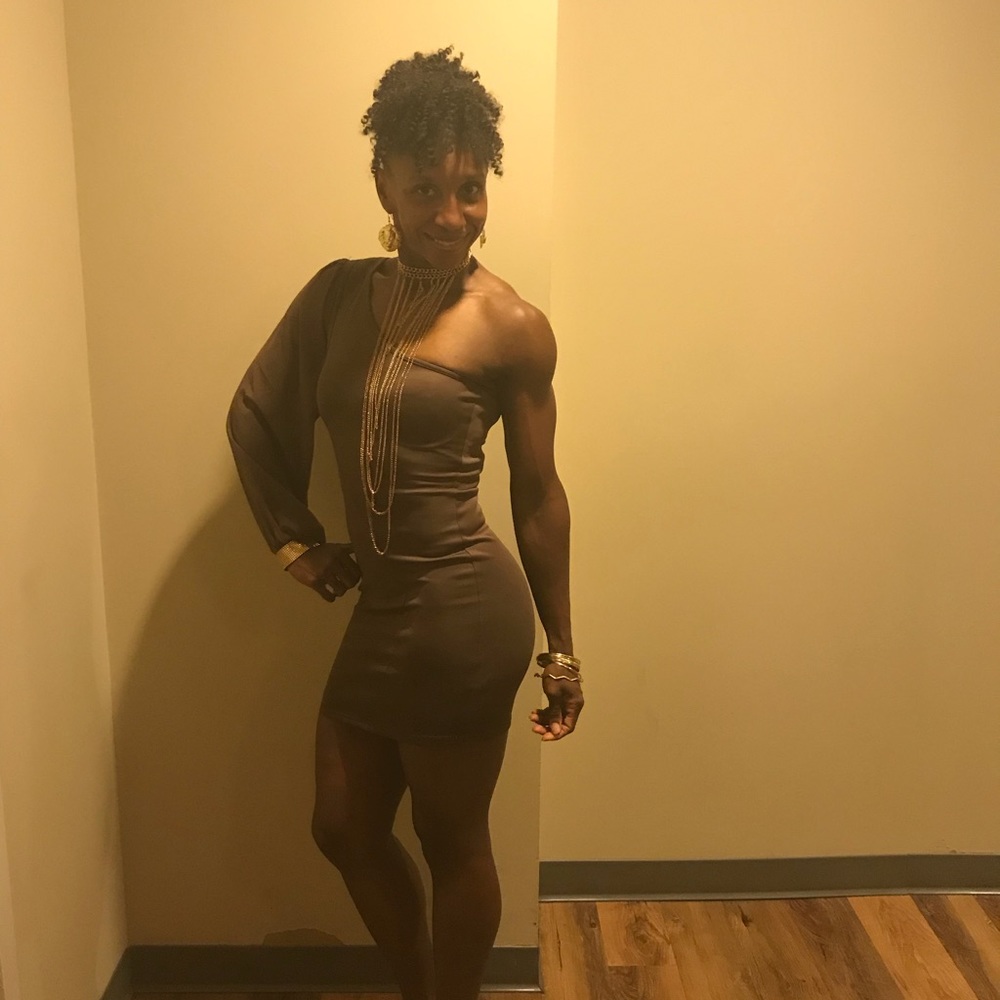 Brown cocktail dress